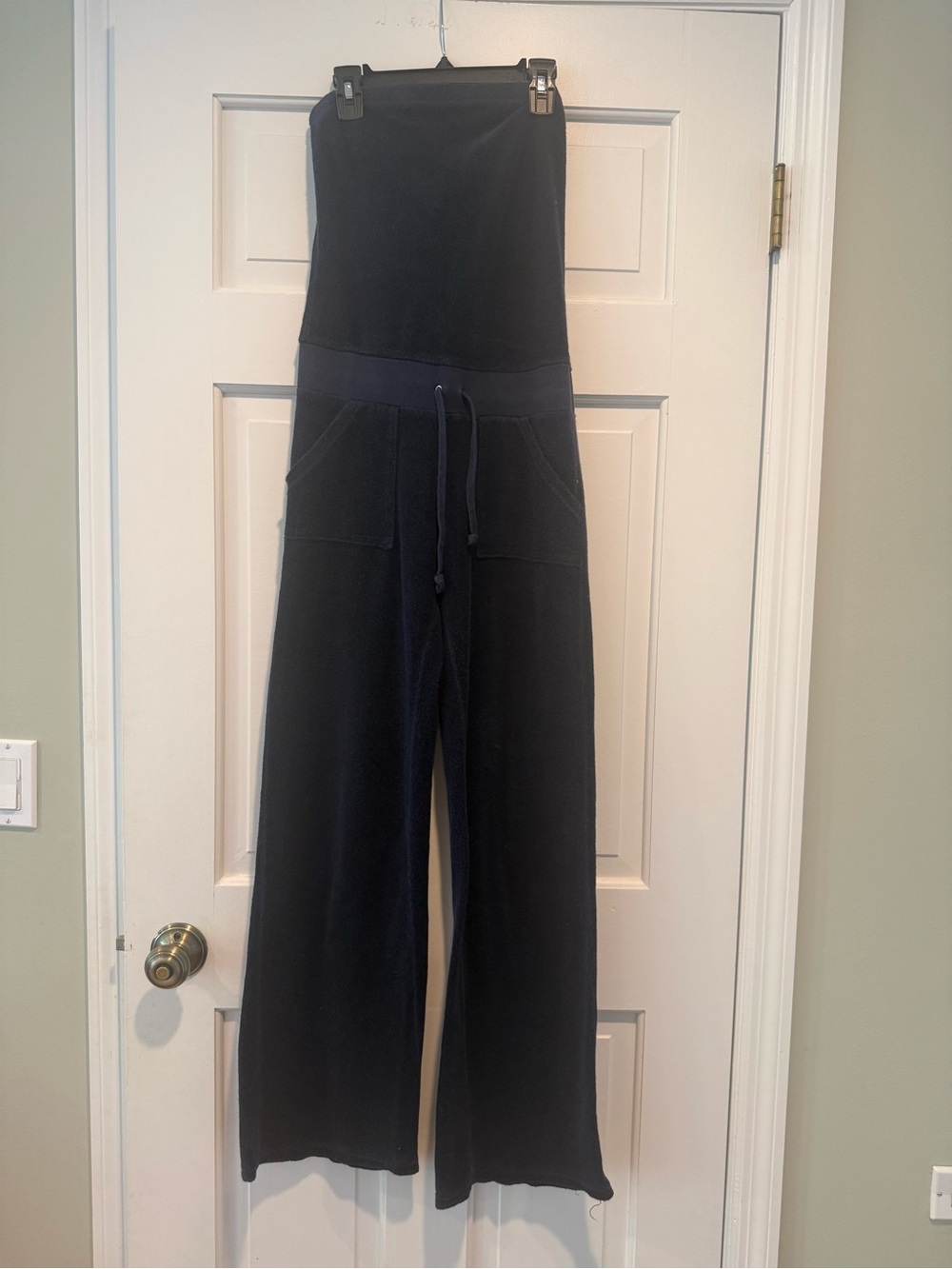 Juicy Couture Navy Wide-Leg Jumpsuit Pants with Drawstring Waist